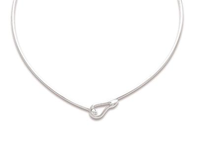 Collana In Argento Massiccio 2,2 Mm, Motivo A Gancio, 40 Cm, Argento 925 Rodiato - Immagine Standard - 1