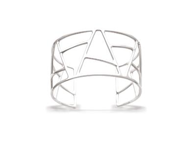 Bracciale 33 MM Geometrico, 60 X 50 Mm, Argento 925 Rodiato