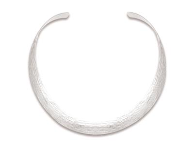 Collana Torque, Goccia Aperta Di 13 Mm, 40 Cm, Argento 925 Rodiato - Immagine Standard - 1