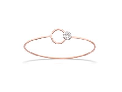 Bracciale A Sfera Con Zirconi, 58 X 48 Mm, Argento 925 Rodiato