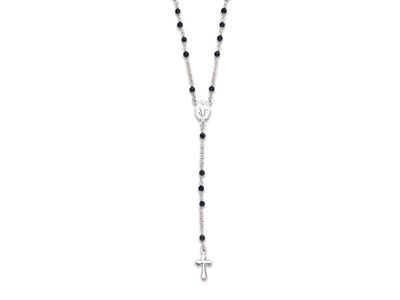 Rosario Lapis Lazulis, 42+5 Cm, Argento 925 Rodiato - Immagine Standard - 1