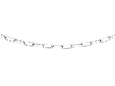 Collana Forçat, Lunga 4,50 Mm, 50 Cm, Argento 925, Rodiato - Immagine Standard - 1