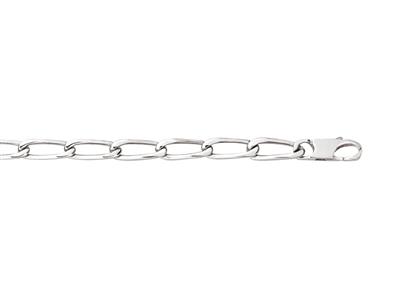 Bracciale Cavallo 4 Facce 5 Mm, 21 Cm, Argento 925 Rodiato - Immagine Standard - 1