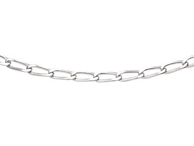 Collana Cavallo 4 Lati 5 Mm, 55 Cm, Argento 925 Rodiato - Immagine Standard - 1