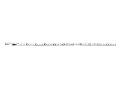 Bracciale Di Linea, Con Cristalli Rotondi Incastonati, 18,50 Cm, Argento 925 Rh - Immagine Standard - 1