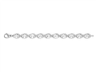 Brac Grains De Cafe Liens Oydes De Z. Ag 925 19,5cm Msq - Immagine Standard - 2