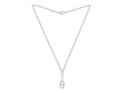 Coll Mailles Marines Chute Oxydes De Z. Ag 925 43cm Msq - Immagine Standard - 2