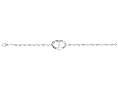 Brac Maille Marine Lisse Ag 925 16/19cm Msq - Immagine Standard - 2