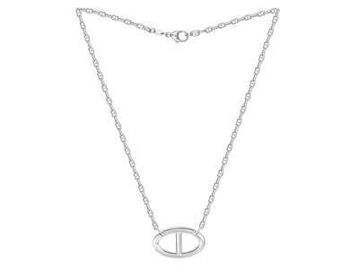 Coll Maille Marine Lisse Ag 925 42,5cm Msq - Immagine Standard - 2