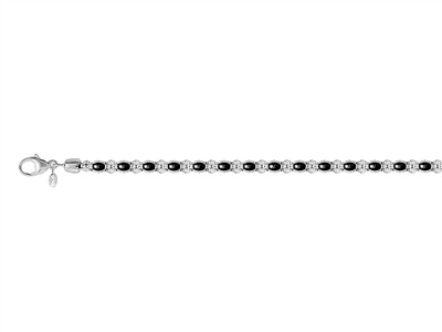 Brac Resille Oxydes De Z. Noirs Ag 925 Passive 17+3cm Msq Pds  Tot = 5,56gm - Immagine Standard - 2