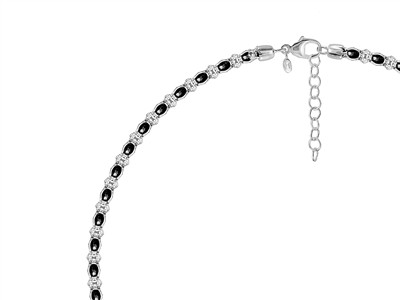 Coll Resille Oxydes De Z. Noirs Ag 925 Passive 43+5cm Msq Pds  Tot= 12,35gm - Immagine Standard - 2