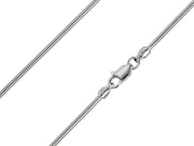 Catena A Serpente Tonda 1,4 Mm, 45 Cm, Argento 925