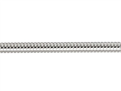 Catena A Serpente Tonda 3 Mm, 45 Cm, Argento 925 - Immagine Standard - 2