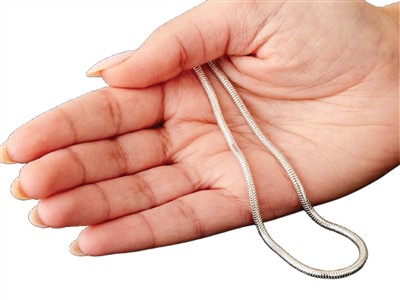 Catena A Serpente Tonda 3 Mm, 50 Cm, Argento 925 - Immagine Standard - 5
