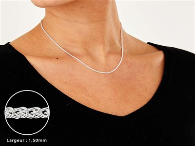 Catena A Maglia Di Palma 1,5 Mm, 40cm, Argento 925 - Immagine Standard - 3