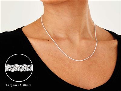 Catena A Maglia Palmier 1,5 Mm, 45 Cm, Argento 925 - Immagine Standard - 3