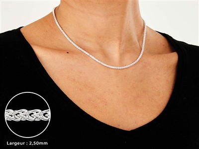 Catena A Maglia Palmier 2,5 Mm, 40 Cm, Argento 925 - Immagine Standard - 3