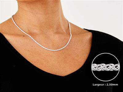 Catena A Maglia Di Palma 2,5 Mm, 45cm, Argento 925 - Immagine Standard - 3