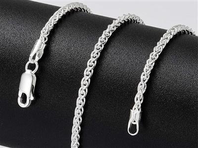 Catena A Maglia Di Palma 2,5 Mm, 45cm, Argento 925 - Immagine Standard - 5