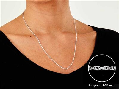 Catena Corda 1,50 Mm, 40 Cm, Argento 925 - Immagine Standard - 3