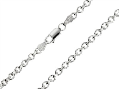 Catena A Maglia Forzatina 3,9 Mm, 55 Cm, Argento 925 - Immagine Standard - 1