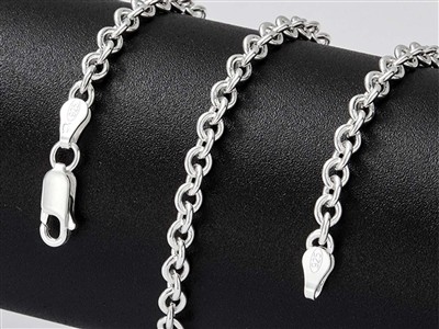 Catena A Maglia Forzatina 3,9 Mm, 55 Cm, Argento 925 - Immagine Standard - 5