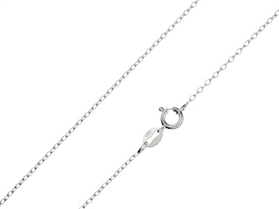 Catena A Maglie Forzate 1,3 Mm, 45 Cm, Argento 925