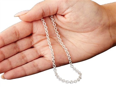 Catena A Maglie Forzate 1,7 Mm, 50 Cm, Argento 925 - Immagine Standard - 4