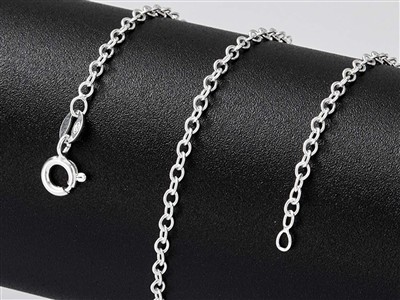 Catena A Maglie Forzate 2,3 Mm, 55 Cm, Argento 925 - Immagine Standard - 5