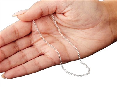 Catena A Maglie Forzat 2,3 Mm, 60 Cm, Argento 925 - Immagine Standard - 4