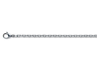 Catena Belcher Quadrata Con Taglio A Diamante 28/14 Senza Marchio Di Autenticità, 45 Cm, Argento 925 - Immagine Standard - 2