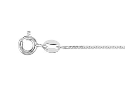 Catena Maglie Quadre A Specchio Con Taglio A Diamante 15 Senza Marchio Di Autenticità, Larghezza 0,7 Mm, 40 Cm, Argento 925 - Immagine Standard - 1