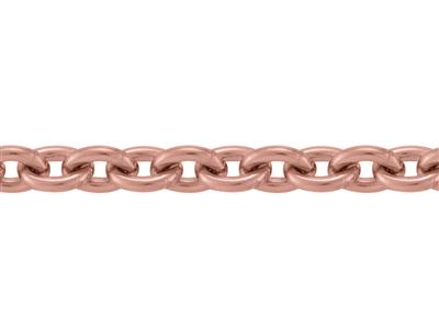 Catena Maglia Forzatina Rotonda 1,50 Mm, 18kt Oro Rosso. Rif. 00340 - Immagine Standard - 2