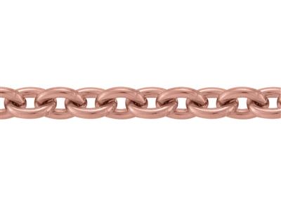 Catena Maglia Forzatina Rotonda 0,90 Mm, 18kt Oro Rosso. Rif. 00325