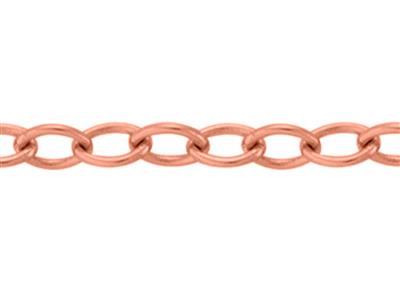Catena Maglia Forzatina Rotonda Leggera 0,90 Mm, 18kt Oro Rosso 5n. Rif. 00875