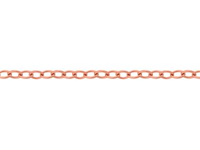 Catena Maglia Forzatina Rotonda Leggera 0,90 Mm, 18kt Oro Rosso 5n. Rif. 00875 - Immagine Standard - 3
