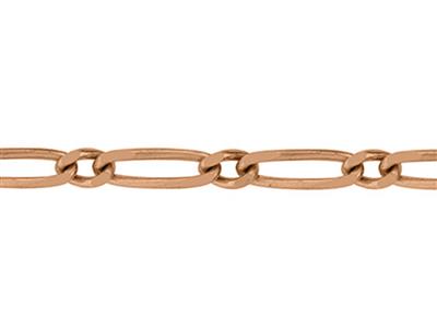 Catena A Maglie Figaro Alternate 1/1,1,50 Mm, Oro Rosa 18 Kt 4n. Rif. 00894 - Immagine Standard - 2