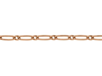 Catena A Maglie Figaro Alternate 1/1,1,50 Mm, Oro Rosa 18 Kt 4n. Rif. 00894 - Immagine Standard - 3