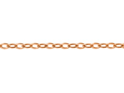 Catena Maglia Taglio A Diamante Specchio 1,10 Mm, 18kt Oro Rosso 5n. Rif. 00882 - Immagine Standard - 3