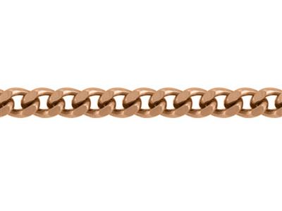 Catena Maglia Gourmette Diamantata Da 1 Mm, Oro Rosa 18 Carati. Rif. 00230