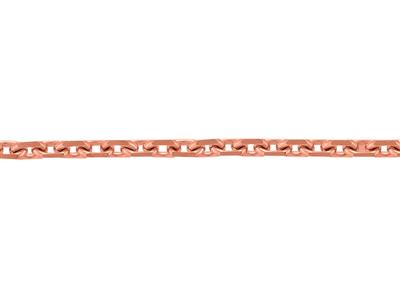 Catena Forzatina Maglia Diamantata 0,90 Mm, Oro Rosso 18k 5n. Rif. 00092 - Immagine Standard - 3