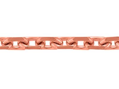 Catena Forzatina Maglia Diamantata 0,75mm, 18kt Oro Rosso 5n. Rif. 00424 - Immagine Standard - 1