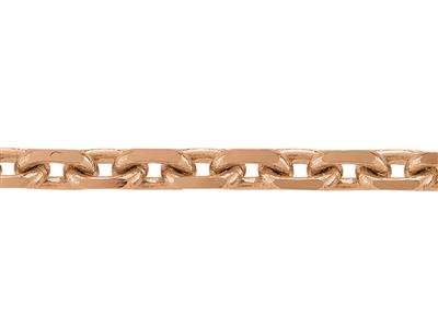 Catena A Maglie For\at Diamantata Da 1,20 Mm, Oro Rosa 18 Carati. Rif.00435 - Immagine Standard - 2