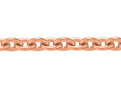 Catena Forçat Rotonda Di 1,17mm Oro Rosa 18 Carati. Ref. 00330