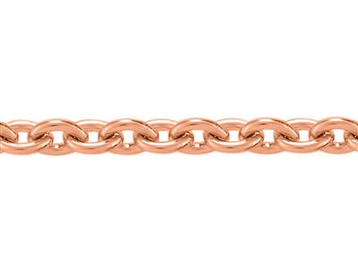 Catena Maglia Forzatina Rotonda 1,17 Mm, Oro Rosa 18k. Rif. 00330 - Immagine Standard - 2