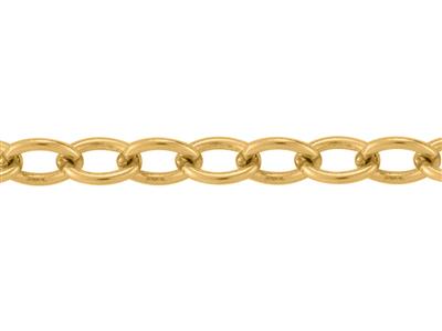Catena A Maglie Ovali Forat 1,70 Mm, Oro Giallo 18k. Rif. 20027