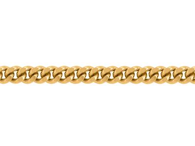 Catena Maglia Gourmette Diamantata Da 3 Mm, Oro Giallo 18 Carati. Rif.00285 - Immagine Standard - 2