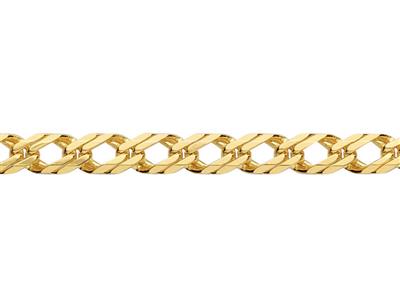 Maglia Gourmette Doppio Losanga 4,40 Mm, Oro Giallo 18 Carati - Immagine Standard - 2