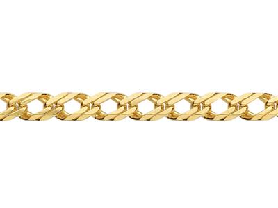 Catena A Cordoncino Con Doppio Diamante 4,40 Mm, Oro Giallo 18 Carati - Immagine Standard - 2