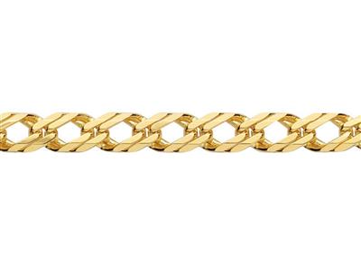 Catena Gourmette Con Doppia Losanga5,60 Mm, Oro Giallo 18 Carati